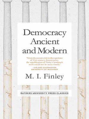 cover image of Democracy Ancient and Modern